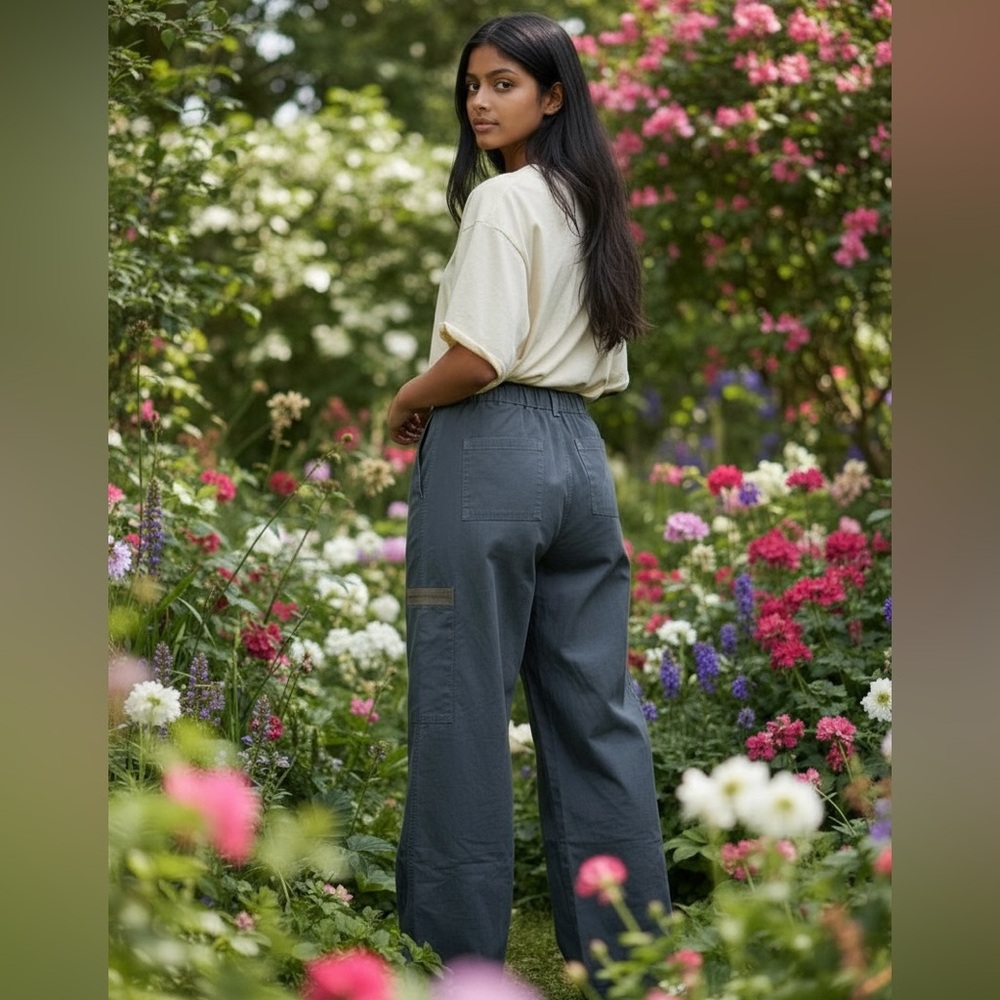 Low rise wide leg pants - Picture 4 of 8